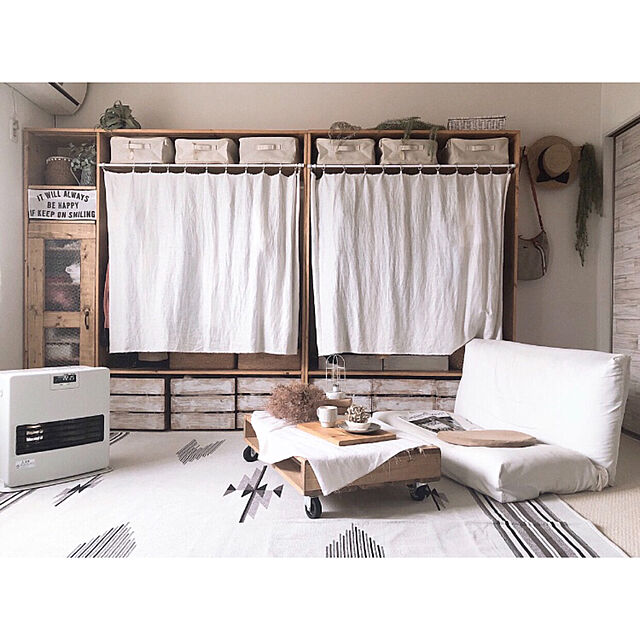 mihoの無印良品-【無印良品 公式】 ポリエステル綿麻混・ソフトボックス・角型・小の家具・インテリア写真