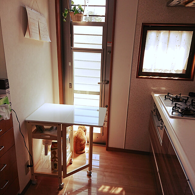 akiの不二貿易-不二貿易 / バタフライワゴン 折り畳み式 キッチンワゴン 3段 幅35cm の家具・インテリア写真