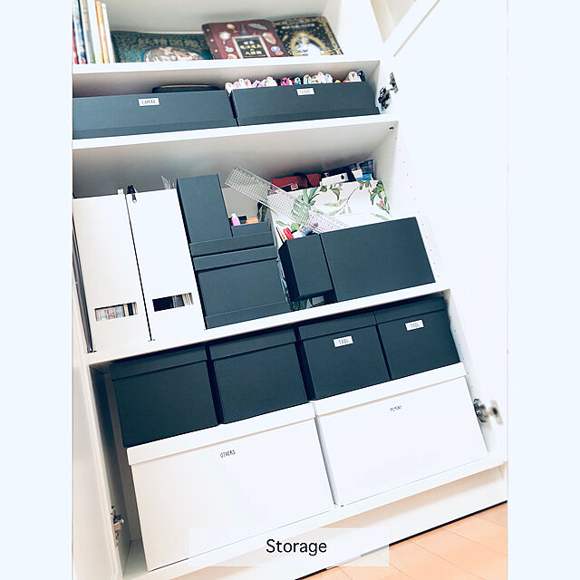 HONOKAのイケア-TJENA ティエナ 収納ボックス ふた付きの家具・インテリア写真