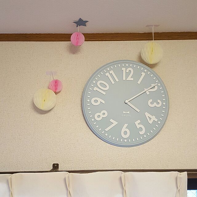Satominの-BRUNO エンボスウォールクロック BRUNO ブルーノ エンボスウォールクロック BCW013 掛け時計 掛時計 壁掛け時計 壁掛時計 おしゃれ (ネイビー)の家具・インテリア写真