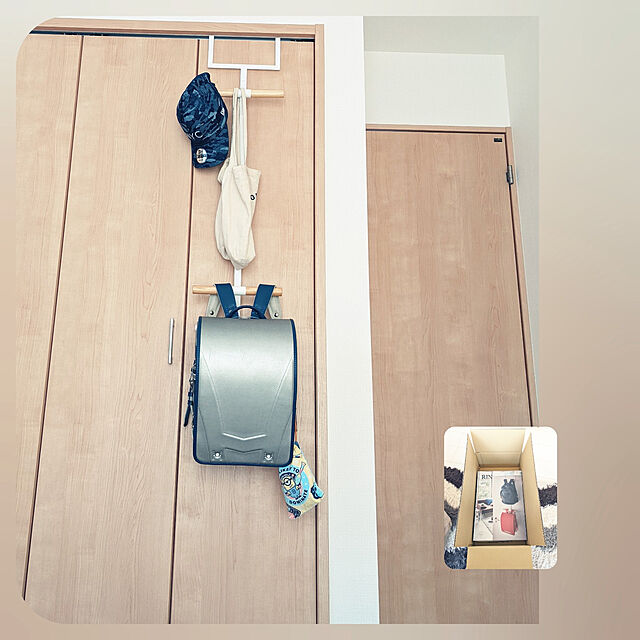 HelloのRIN-ランドセル&リュックハンガー2段 Bi-lebel School Bag Hanger ランドセル掛けの家具・インテリア写真