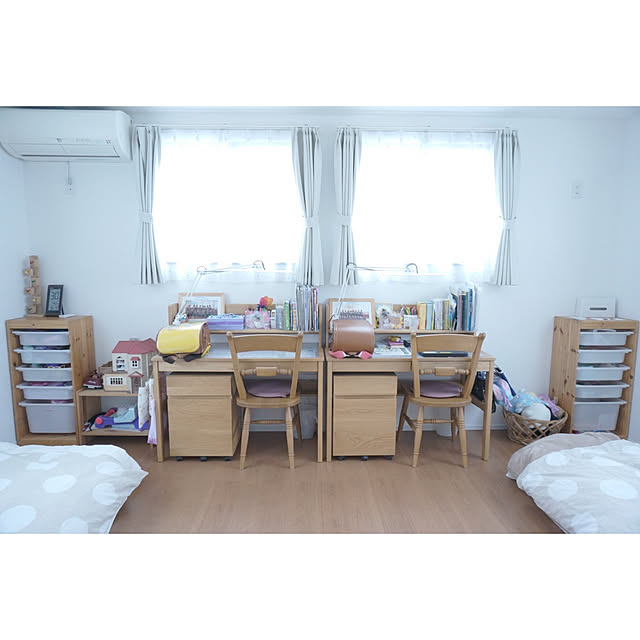 ✨【即日発送】✨ 無印良品 オーク無垢材デスク(引出・足元棚付