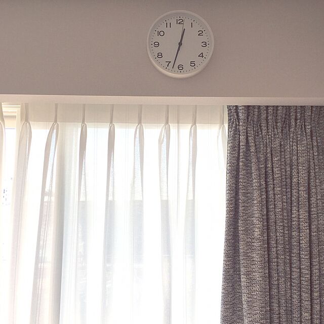 hugbearの無印良品-無印良品　アナログ時計・大　掛時計・ホワイトの家具・インテリア写真