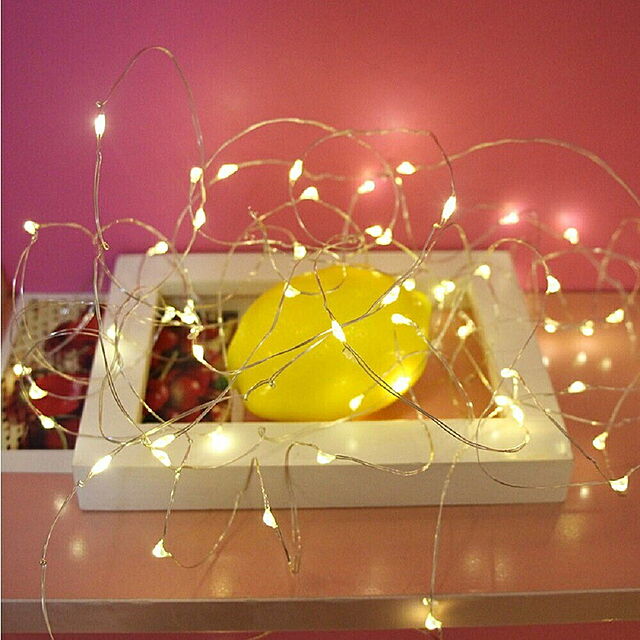 aiojapanの-照明 シンプル 万能 2m ライト LEDライト イルミネーション 飾り付け LED ワイヤー 電池式 2m 20球 防水 ワイヤーライト ロープライト おしゃれライトの家具・インテリア写真