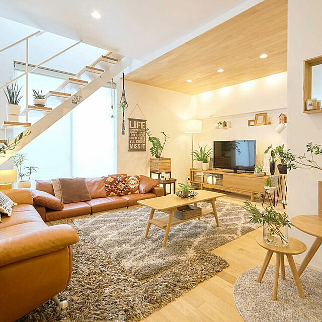 chieのニトリ-サイドテーブル(オーク(3コセット)) の家具・インテリア写真