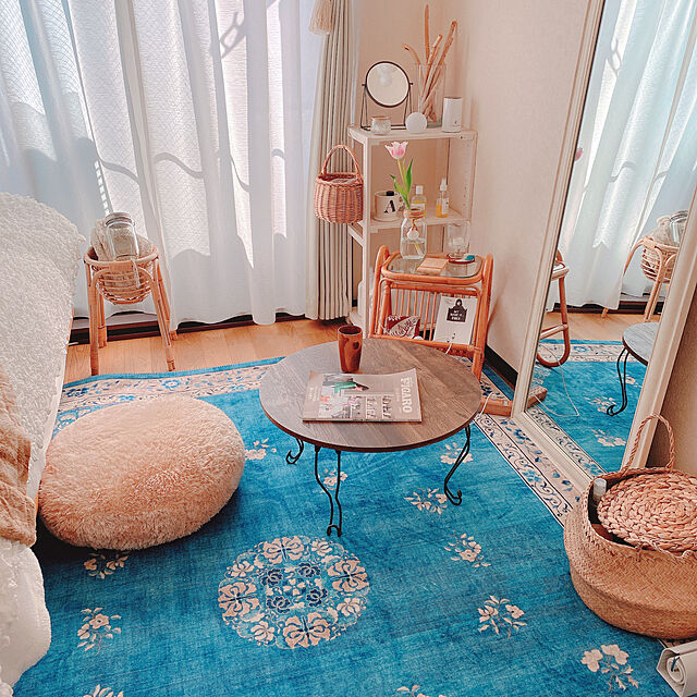 smallroomの萩原-洗えるフランネルラグ ミュゲの家具・インテリア写真