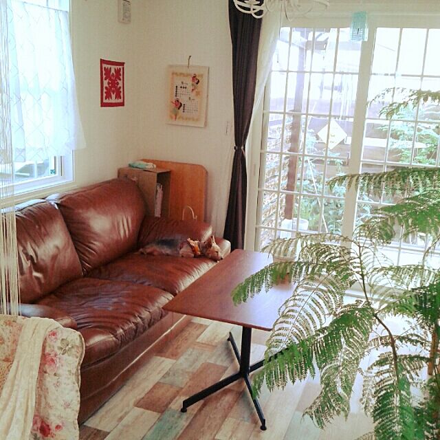 michiのニトリ-3人用ソファ(ウォール2 BE) の家具・インテリア写真