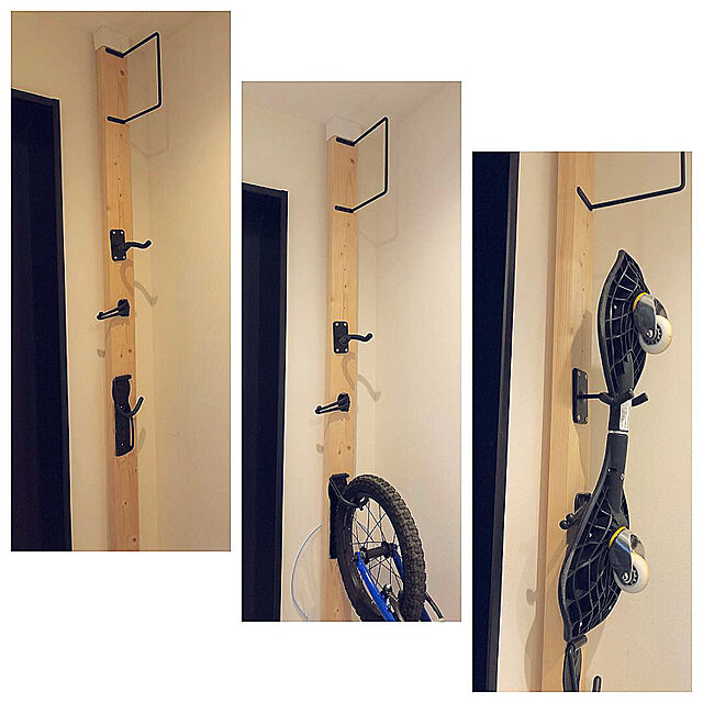 nyaromeのTSUCIA-高強度 壁掛け ギター ハンガー フック 3個セット 取付スクリュー付きの家具・インテリア写真