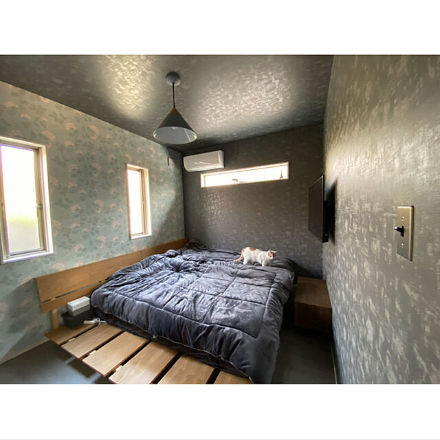 saのニトリ-ダブル/クイーンベッドフレーム(フレイ LBR) の家具・インテリア写真