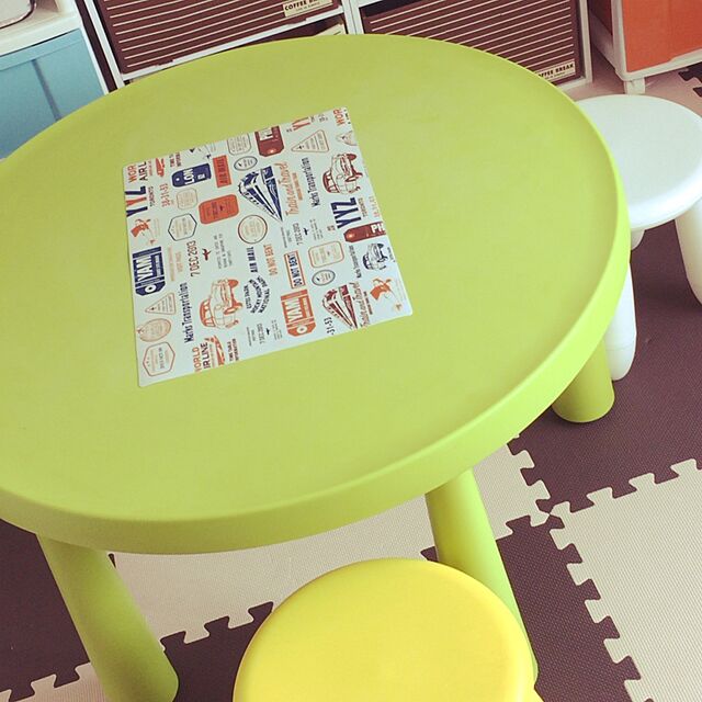 no.841のイケア-IKEA(イケア) MAMMUT 子供用テーブル 室内/屋外用 ライトグリーン c80267571の家具・インテリア写真