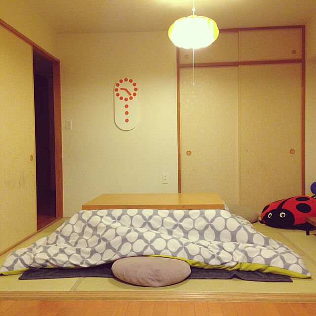 kazukiのエムール-エムール フリース生地 こたつ布団カバー こたつカバー 長方形 クローバーグレーの家具・インテリア写真