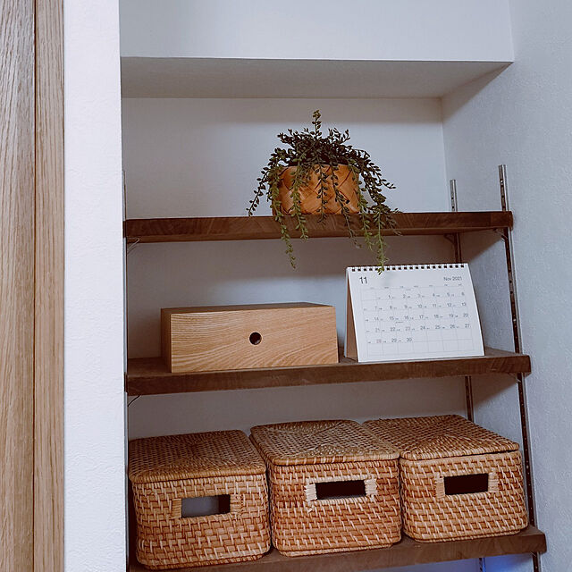 hihaの無印良品-無印良品 木製小物収納1段 約幅25.2x奥行17x高さ8.4cm 82603316の家具・インテリア写真
