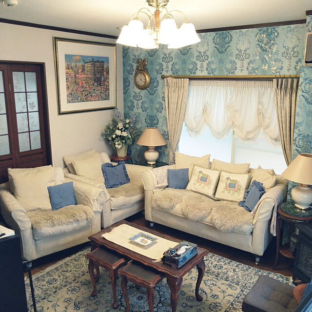 F.P.の-ウェッジウッド ブルーエレファント スクエアプレートの家具・インテリア写真