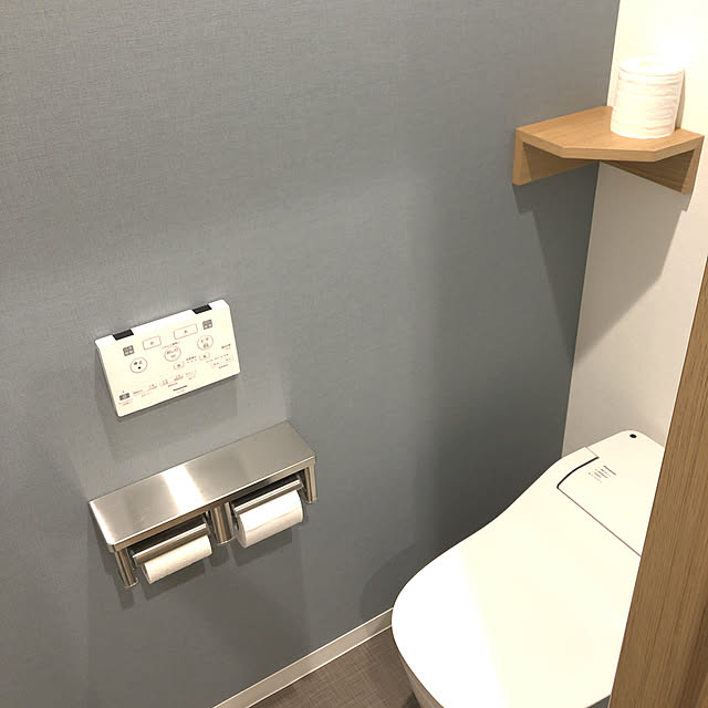 写真付きレビュー】TOTO 二連紙巻器 棚付き(ステンレス) ステンレス製