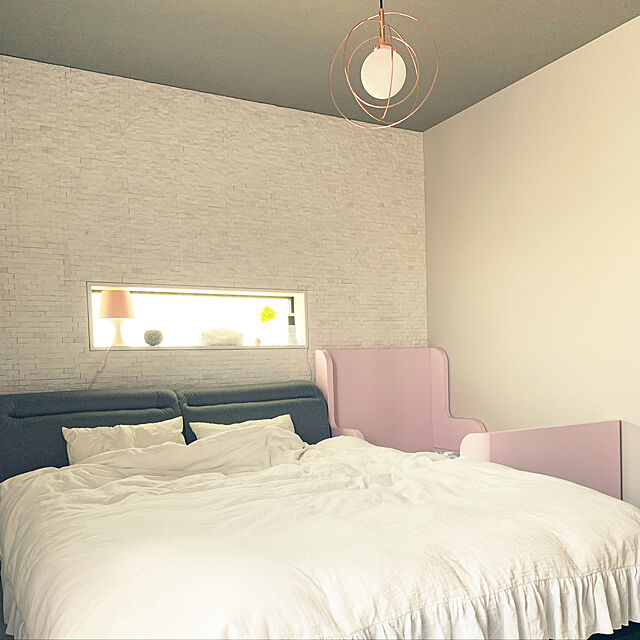 IKEA・イケア・通販】BUSUNGE ブースンゲ 伸長式ベッド, ライトピンク