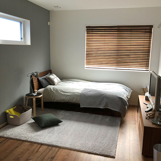 hanaの無印良品-ベッドフレーム・シングル・ウォールナット材の家具・インテリア写真