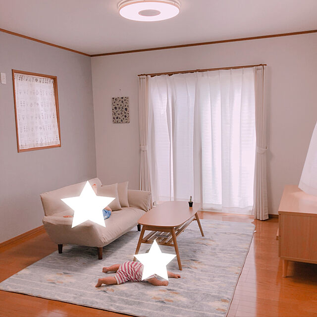 m_houseの-ラグ 洗える ラグマット おしゃれ 送料無料 3畳用 190×240 240×190 西海岸 カーペット 夏用 北欧 マイクロファイバー 絨毯 ビンテージの家具・インテリア写真