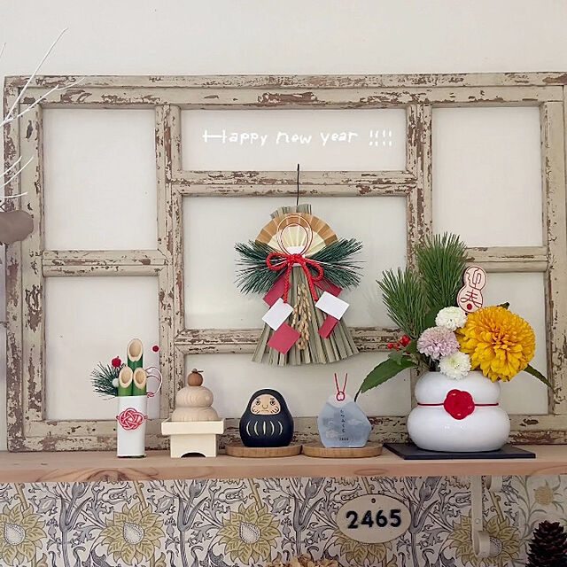 kokkomachaの-鏡餅型陶器製迎春ハンドメイドフラワーポット小サイズフラワーアレンジ正月花器 アレンジベースの家具・インテリア写真