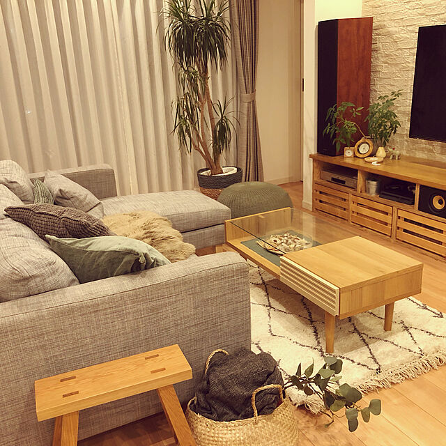 comoのイケア-IKEA イケア クッションカバー 50cm×50cm SANELA グレーグリーン 703.210.31の家具・インテリア写真