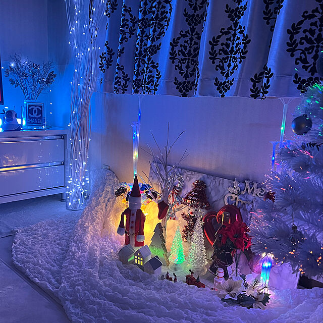 kaoの-ファイバーツリー 180cm クリスマスツリー ホワイト グリーン ヌードツリー  おしゃれ イルミ LED 木 飾り 電飾 イルミネーションライト ツリーの家具・インテリア写真