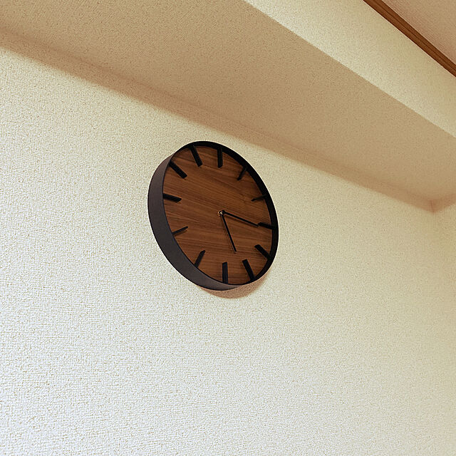 yuriaの山崎実業-掛け時計 山崎実業 RIN ウォールクロック 壁掛け時計 大人のおしゃれ！ YAMAZAKI リン ブラウンの家具・インテリア写真