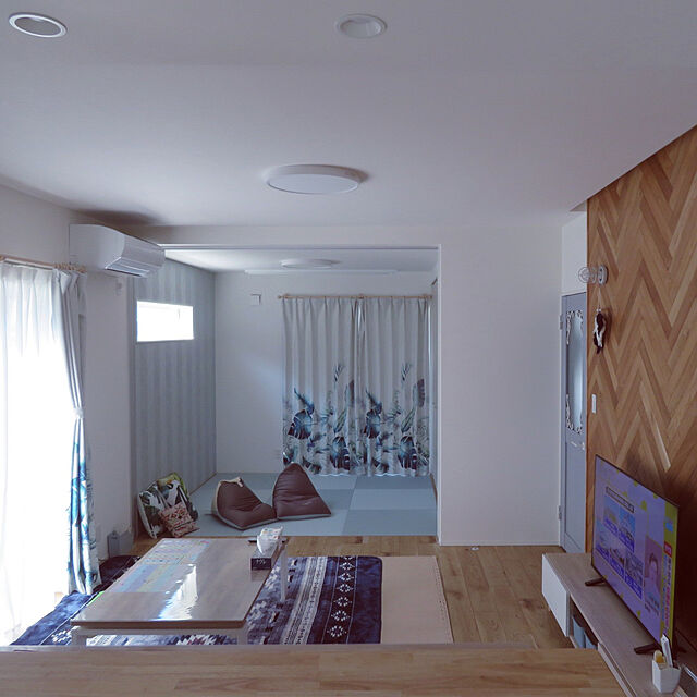 haruharuのニトリ-遮熱・遮像・ミラーレースカーテン(アラン 100X208X2) の家具・インテリア写真