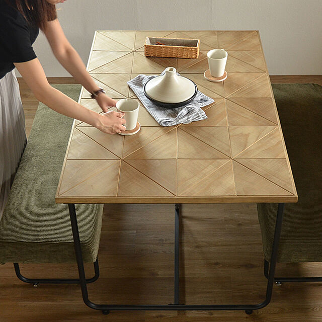 lifestyle-funfunのLifeStyleFunFun-STALE ダイニングテーブル 幅123cm 木製 テーブル アンティーク風の家具・インテリア写真