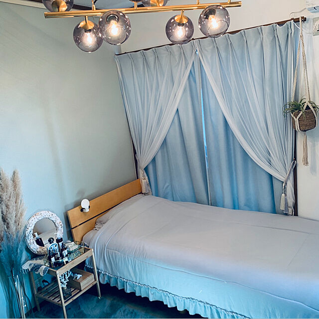 Nene-Rの-ベッド 寝具 ふわろ まくらカバー フリル 500×700 グレーの家具・インテリア写真
