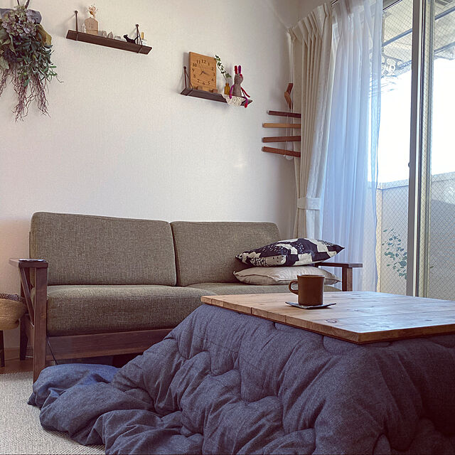 tokimaのニトリ-遮光1級・遮熱・遮音カーテン(ミスト3 アイボリー 100X200X2) の家具・インテリア写真
