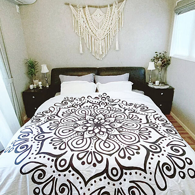 bonitaの-枕カバー 50×70 【Bloom】 ローズピンク グレー 刺繍 シャーリング インド綿100％ おしゃれ かわいいの家具・インテリア写真