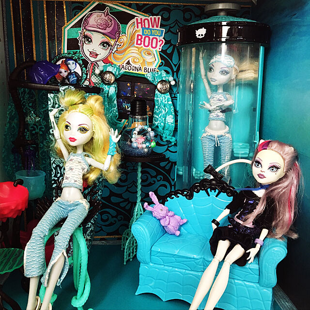 369mamaの-Toy / Game Monster High モンスターハイ Dead Tired Lagoona Blue Doll　ドール & Hydration Station Playset W/ 3 Different Modes Of Lights,フィギュア　人形　おもちゃの家具・インテリア写真