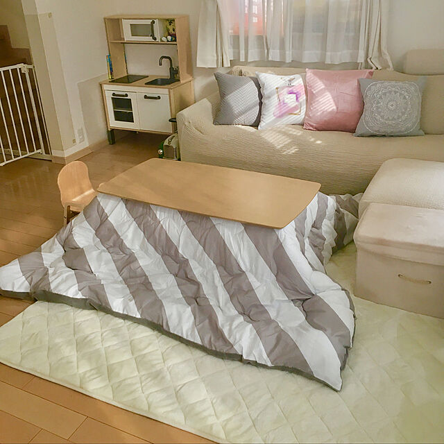 meiのニトリ-既製カーテン(ハサウェイ アイボリー 100X140X2) の家具・インテリア写真