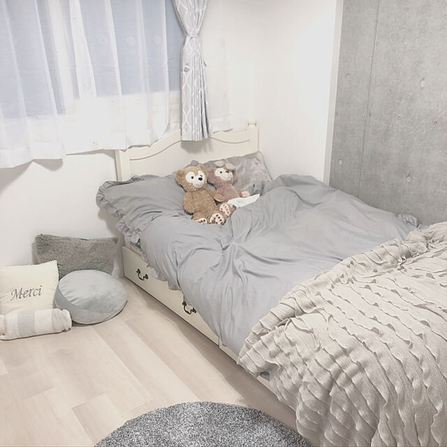 miicha9755の-サンマドラ布団カバー 掛け布団カバー フリル 寝具カバー4点セット ベッドカバー 枕カバー シーツカバー ボックスシーツ 肌に優しい 洋式・の家具・インテリア写真