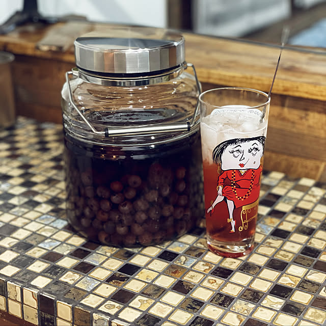 写真付きレビュー アデリア 日本製 梅酒瓶 果実酒 ステンレス蓋 ガラス製 Mcコンテナー 3l レードル付き 815の通販商品 口コミ情報 Roomclipショッピング