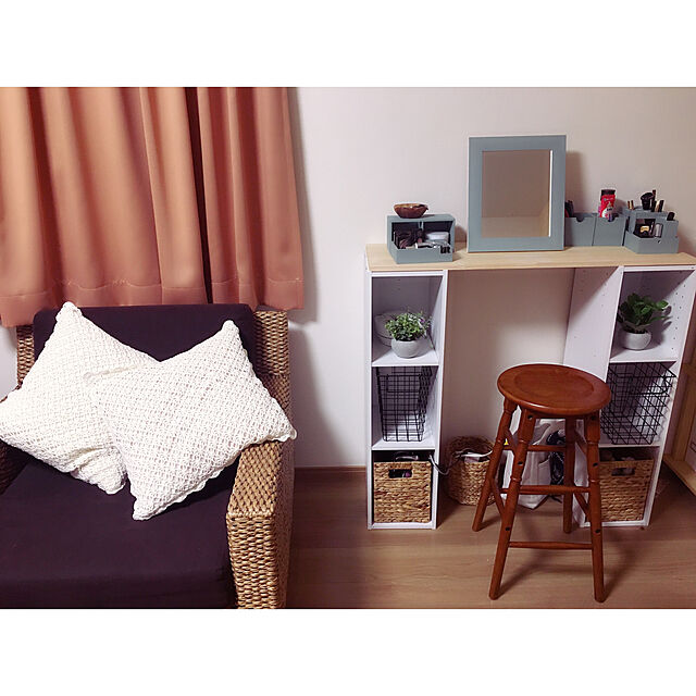 akaneのニトリ-カラーボックスカラボ スリム３段(DBR) の家具・インテリア写真