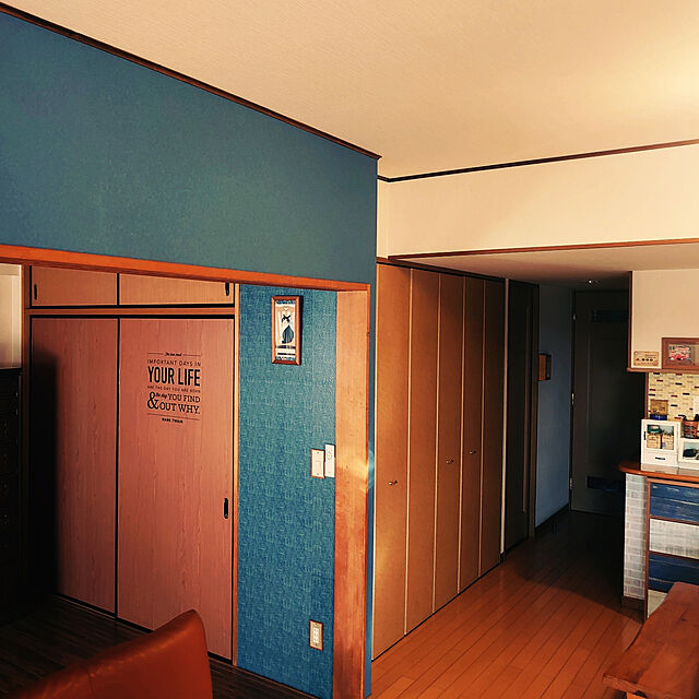 Bamboo4manの-生のり付き 壁紙 （クロス）/ネイビー・紺色の壁紙 SFE-1198の家具・インテリア写真
