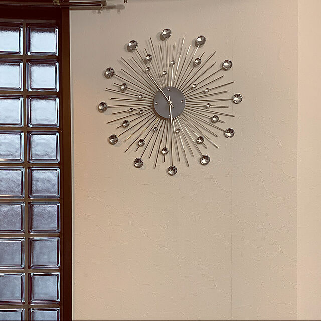 ayuminの-レディース 時計 ビジュー ウォールクロック シルバーの家具・インテリア写真