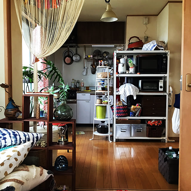 king38の-私の部屋オリジナル　スチールパンスタンド6段 ホワイト【キッチン　鍋　収納　シンプル　ホワイト 家具】の家具・インテリア写真
