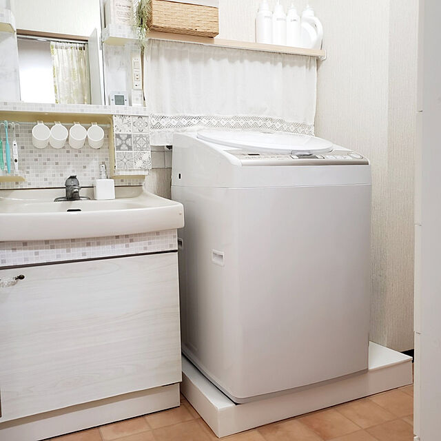 pinonのシャープ-SHARP シャープ 洗濯乾燥機(8.0kg) ホワイト系 洗濯機 縦型 プラズマクラスター 節水 穴なし槽 抗菌加工 チャイルドロック ES-TX8D ESTX8D おすすめの家具・インテリア写真