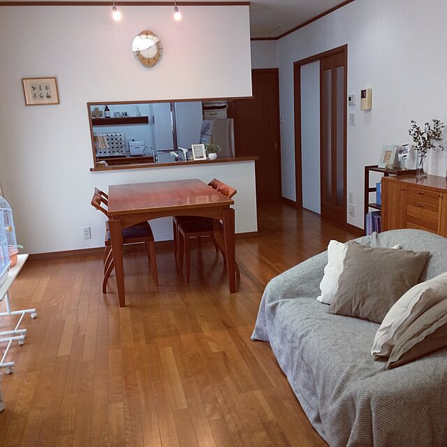 yukikoの-Larssons Traラッセントレー　オーク材のクロス鍋敷きの家具・インテリア写真