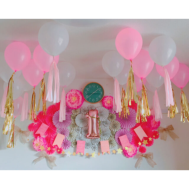 aosukemamaのHAKUTEN WORLD-2018年バルーン　風船　 巨大 数字 インスタ映え 年賀状写真 飾り (ピンク)の家具・インテリア写真