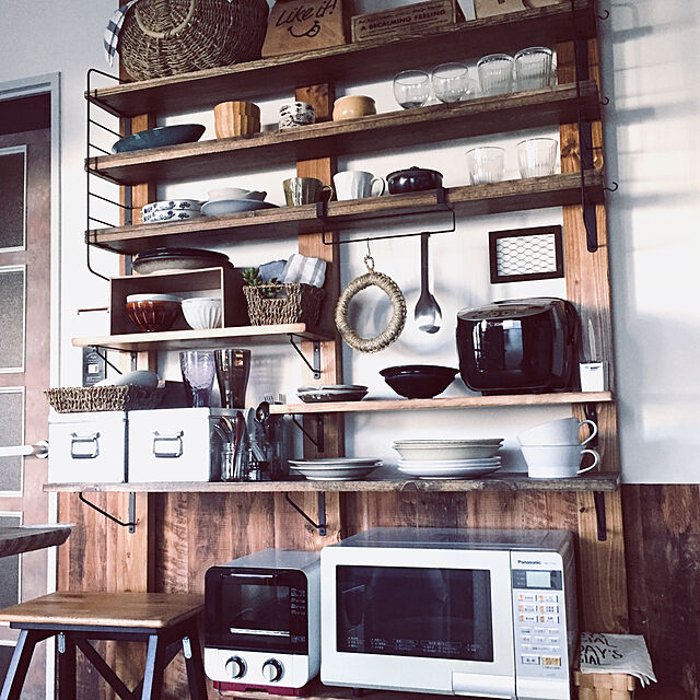 momijiのライクイット-ライクイット (like-it) キッチン 収納 コの字ラック プラスラック ナチュラル 約幅29.5x奥22x高14cm 日本製 RA-01 デッドスペースを活用できる 食器棚の有効活用 食器棚収納 キッチン棚の家具・インテリア写真