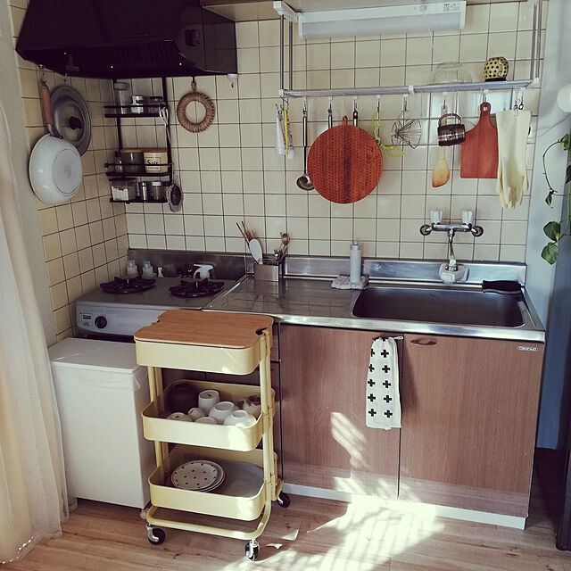 santamamaのイケア-【IKEA】RASKOG/ロースコグ HOGSMA/ホーグスマ　キッチンワゴン　まな板　セット販売　45x35 cmの家具・インテリア写真