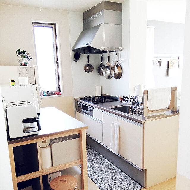 niko3のニトリ-お手入れ簡単 水拭きできる キッチン用クッションフロアマット(タイル BL 45X220) の家具・インテリア写真