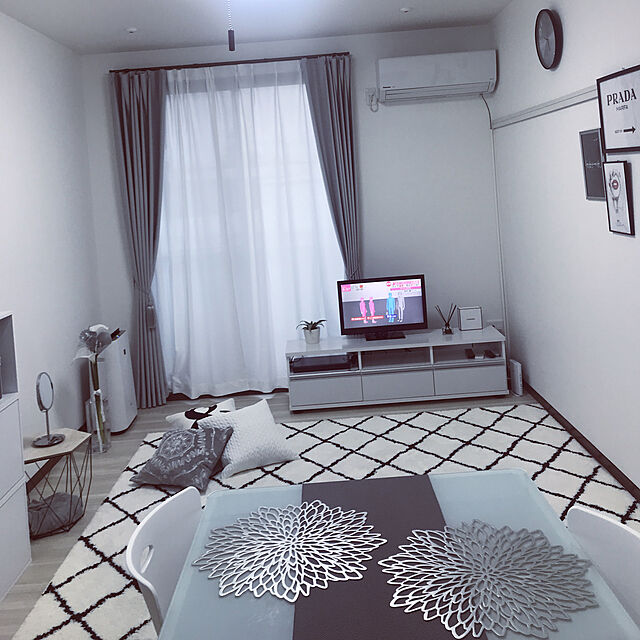 Maiのニトリ-やわらかシャギーラグ(IVダイヤ 200X240) の家具・インテリア写真