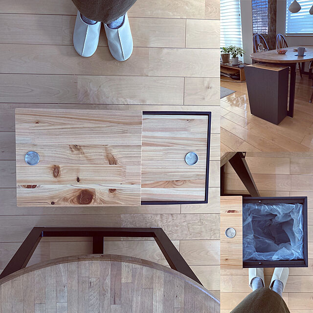 hatsugaの橋本達之助工芸-ひのき張りサイドテーブルBOX 45L ゴミ箱 ダストボックスの家具・インテリア写真