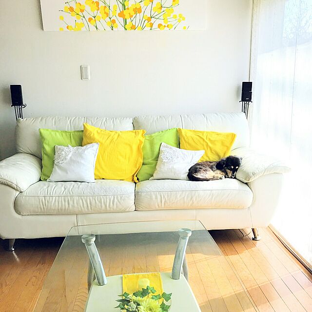 hiyo.pietのイケア-IKEA GURLI 80281143 クッションカバー 50x50 cm グリーンの家具・インテリア写真