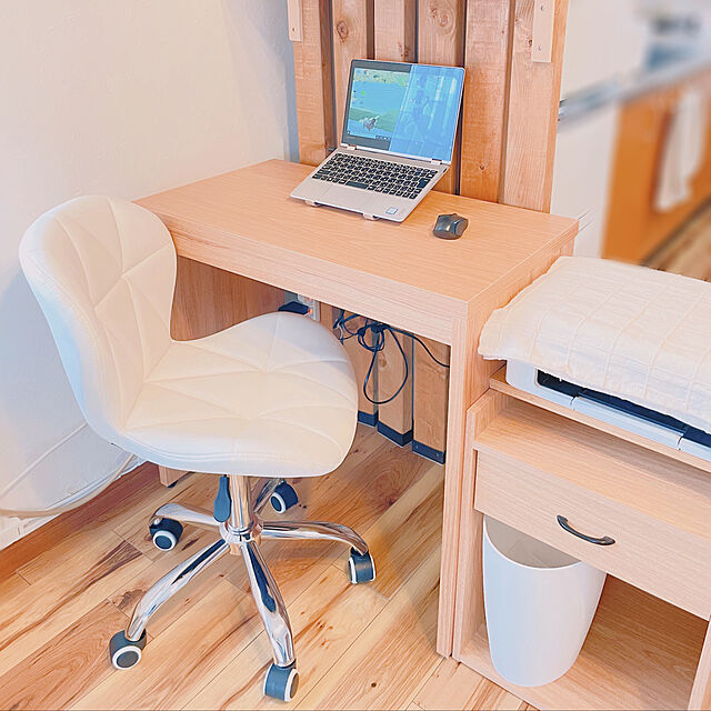 Fumiの佐藤産業-デスク パソコンデスク 80幅 北欧 コンパクト スリム シンプル 木製 一人暮らし ブラウン TIFFY ティフィーの家具・インテリア写真