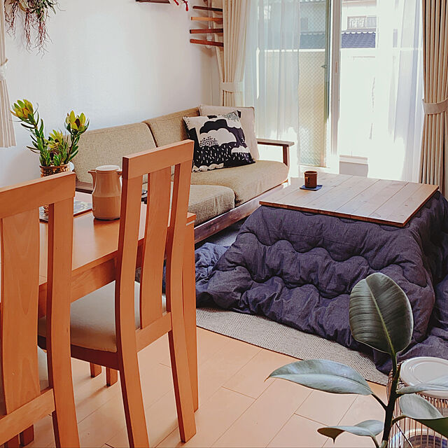 tokimaの無印良品-洗いざらしの麻クッションカバー／生成の家具・インテリア写真