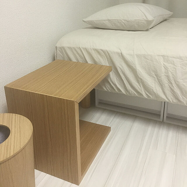 riii_roomの無印良品-木製ごみ箱・袋止めワイヤー付の家具・インテリア写真